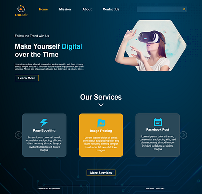 Tech Website design graphic design ui ux