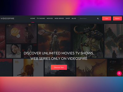 Videospire Streaming Site app app design branding design graphic design streaming web design