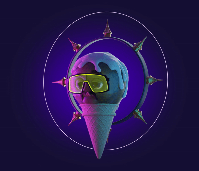 Naughty Ice-Cream 3d 3d illustration character design ice cream