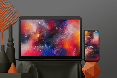 Vibrant cosmic themed wallpapers (x20) background colorful cosmic cover design desktop download flat free galaxy graphic design illustration minimal mobile pack space theme vector vibrant wallpaper