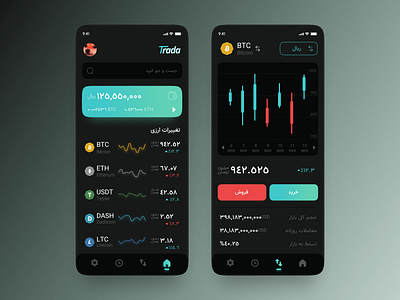 Trading app - Mobile app concept (persian)