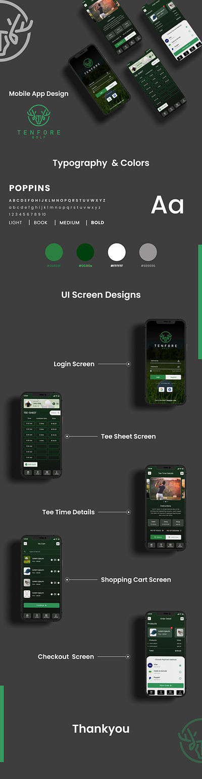 Tenfore App Design app design ui ux design