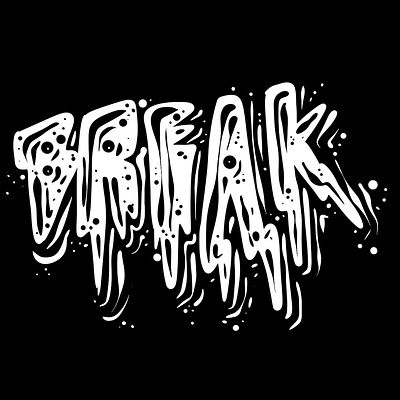 Break branding break chill design detox font graphic design illustration ink lettering logo offline procreate recharge sketch tattoo typography