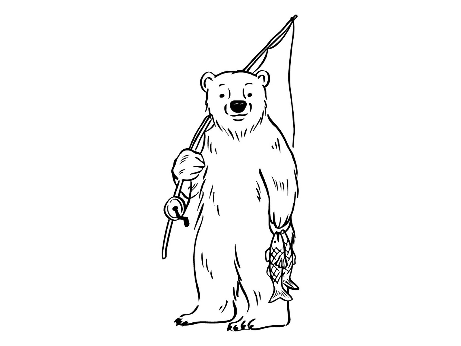 Fishing Bear Character by Ari Doyle on Dribbble