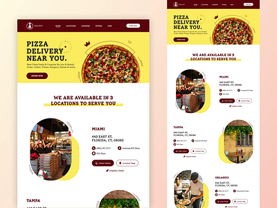 Pizza Shop Website UI animation design graphic design pizza pizzashop pizzaui pizzawebdeisgn pizzawebsite ui uiux ux website websitedesign