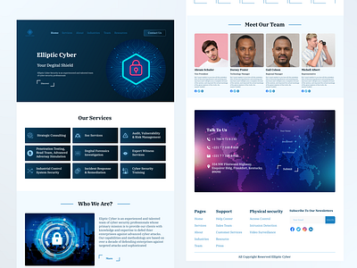 This design is for the elliptic cyber company cyber cyber security cyberattack cybersecurity website design data security design homepage landing page privacy security ui uidesign web web design website