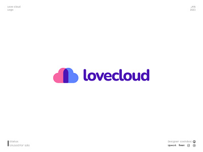 Love cloud branding cloud design icon logo logodesign logotype love minimal vector