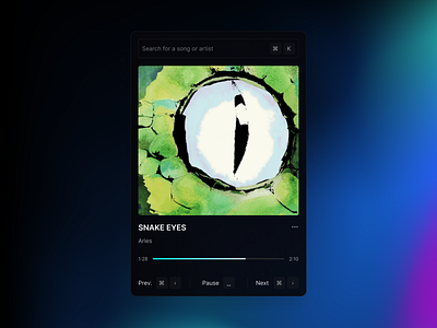 Daily UI 009 -- Music player dailyui dark design design system music music player player ui ux web