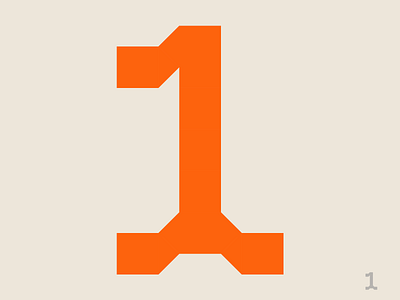 36 Days of type: 1 1 numeral one uno
