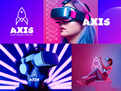 Axis VR Logo Design axis brand identity branding creative creativity design dribbble graphic design logo logos loogos modern logo pattern photoshop simple technology vector visual design