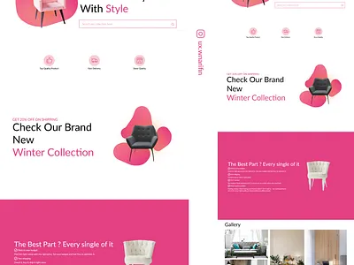 INTERIORSCAPE - INTERIOR STORE WEB LANDING PAGE CONCEPT app design furniture idea interior landing page ui uiux ux vector web landing page website