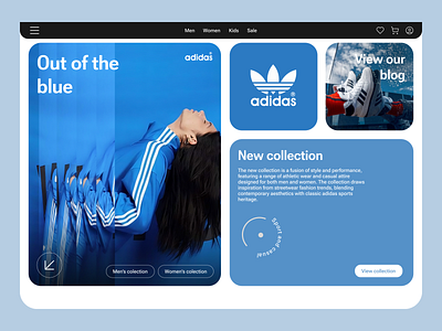 Adidas UX UI website redesign adidas concept figma graphic design redesign sportswear store ui ux web website