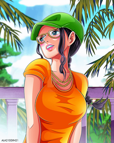 Nico Robin CH1076 anime artwork character design female illustration manga one piece vector