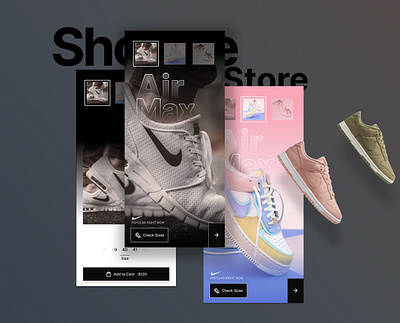 Shoe Store Simple Prototype mobile app prototype shoe ui