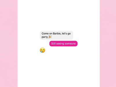 Come on Barbie | Typographical Poster barbie emoji funny graphics humour messages poster simple text typography
