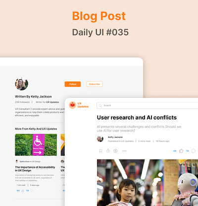 Blog Post #DailyUI #035 blogpost challenge dailyui design ui ux