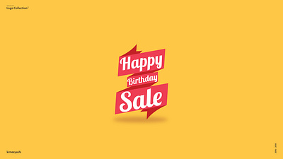 Happy Birthday Sale birthday branding design graphic design happy logo red sale sale event yellow