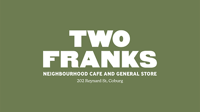 Two Franks brand identity branding cafe branding cafe identity cafe logo deli branding deli logo graphic design logo