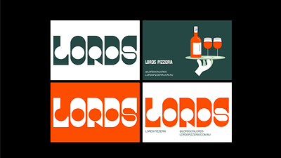 Lords brand identity branding graphic design illustration logo pizza restaurant restaurant branding wine