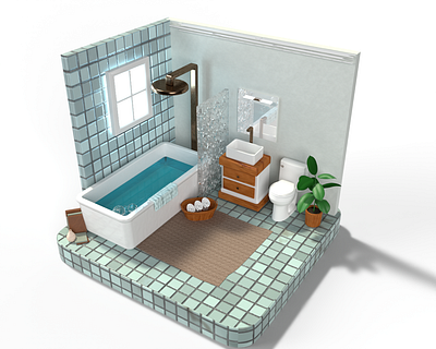 Miniature bathroom