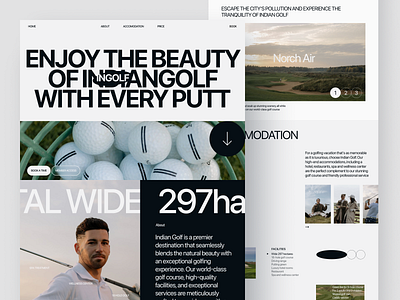INGOLF - Golf Website Branding bold branding email section golf course hero homepage light website minimalist product design ui concept user interface website
