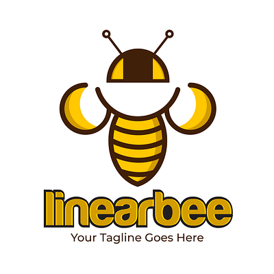 Linearbee logo abstract logo bee branding clean logo design graphic design honey illustration logo simple logo vector