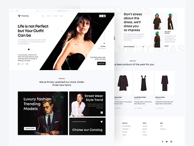 Victorias - Landing Page clean dress e commerce fashion home page landing page landing page design luxury models store trend ui ui design ux web web design website websote design