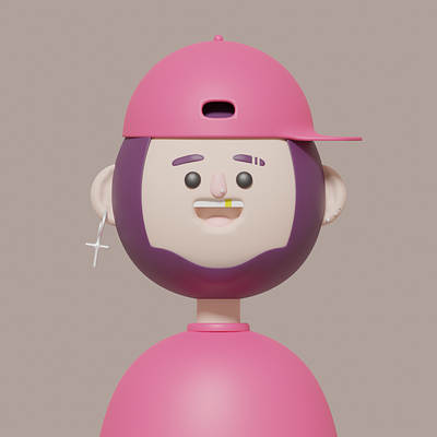 Raper - Character 3D 3d blender character illustration portrait rap raper