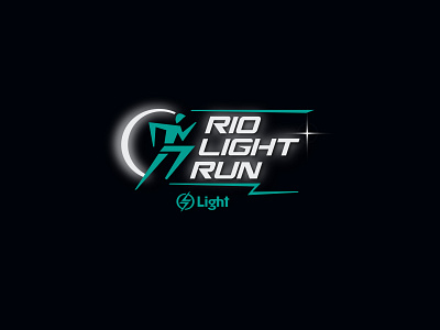 RIO LIGHT RUN branding corrida design graphic design logo logotipo rio light run run logo runner logo