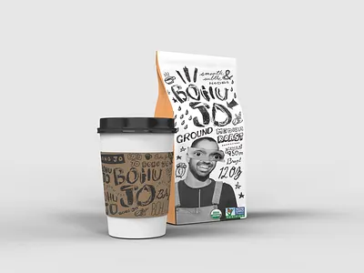 Bohu Jo Coffee - Coffee Packaging Design branding coffee coffee shop design graphic design illustration logo packaging design typography