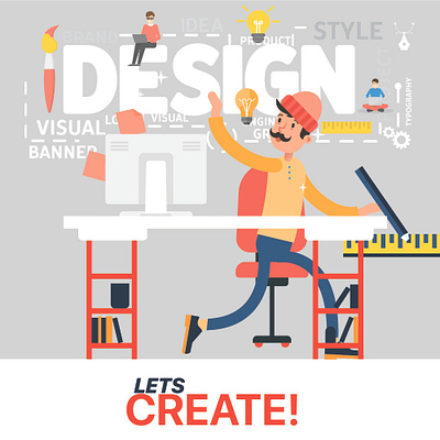 LETS CREATE! 3d animation branding graphic design logo ui