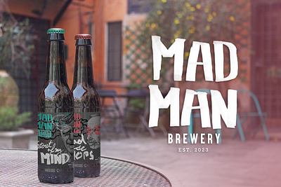 MAD MAN Brewery - Beer Label Design beer branding brewery design graphic design hand drawn illustration label design logo packaging design porter stout typography