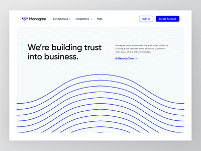 Building trust into business with monagree business business startup website clean e commerce minimal startup website monagree startup startup website website