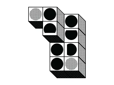 OK_36DAYS_10_1 1 36daysoftype benday design dots geometric illustration logo minimal monogram