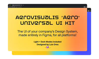Aerovisualis | Aero Universal UI Kit aero design system figma product design product designer ui ui kit ux