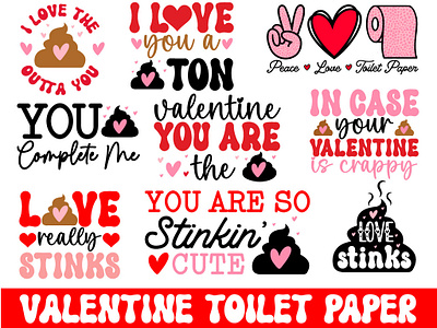 Valentine funny toilet paper svg bundle heart love toilet paper valentine valentine funny toilet paper valentine toilet paper