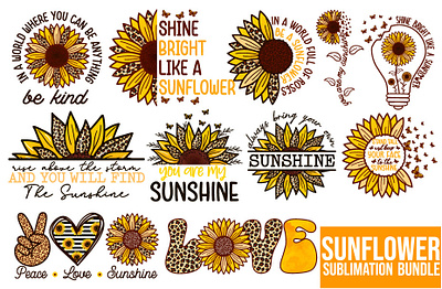 sunflower sublimation bundle bundle love retro summer summer sublimation bundle sunflower sublimation sunshine