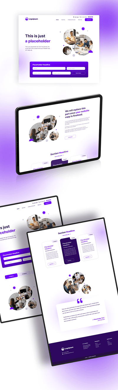 Web Design for a Job Site design job site purple purple design purple web design purple website ui ui design violet design violet web design web design website design