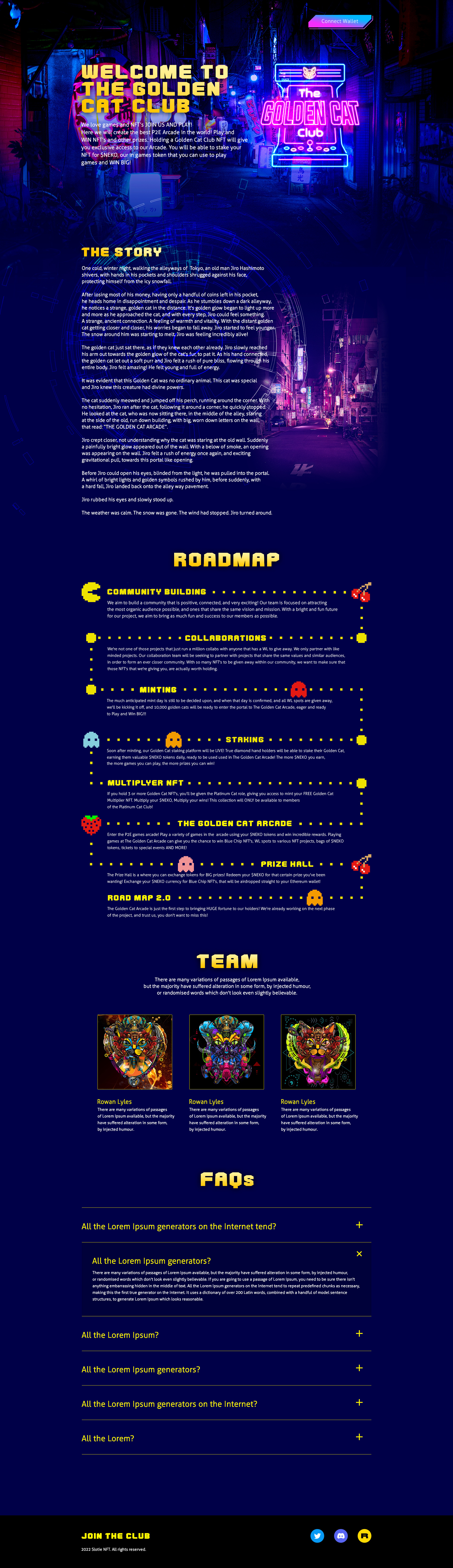 Golden Cat{NFT project} animation blockchain design graphic design illustration interface landing page motion graphics nft ui ux web