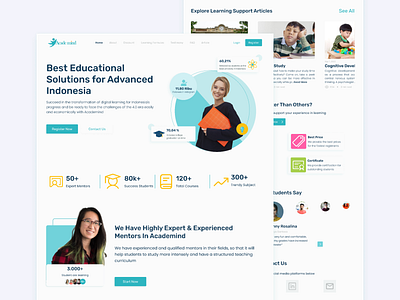 Academind - Academind Landing Page education homepage landingpage learning online onlinecourse ui uidesign webdesign