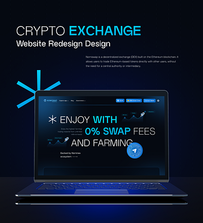 Crypto Exchange website blockchain crypto exchange crypto trading cryptocurrency defi exchange landing landing page nft ui uidesign ux web web design web3 website
