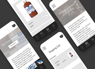 Lillie's Q Mobile Design app design figma minimal online store online store mobile app restaurant app restaurant mobile app ui