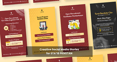 Creative Social Media Stories branding design flat graphic design identity illustration instagram social media stories vector