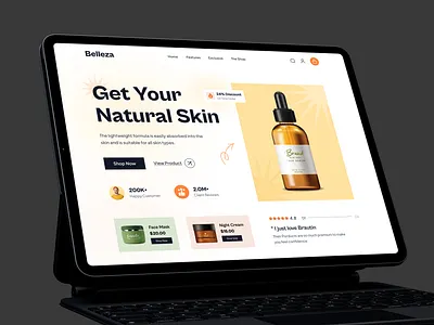 Beauty Care Products - eCommerce Website Landing Page beauty care products devignedge ecommerce ecommerce website landing page landingpage mhmanik02 online shop online store product website shop shopify store ui ui design uidesign ux web design website