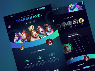 Cryptocurrency Landing Page Design - SPARTAN cryptocurrency website design design homepage landing page ui web web design website website design