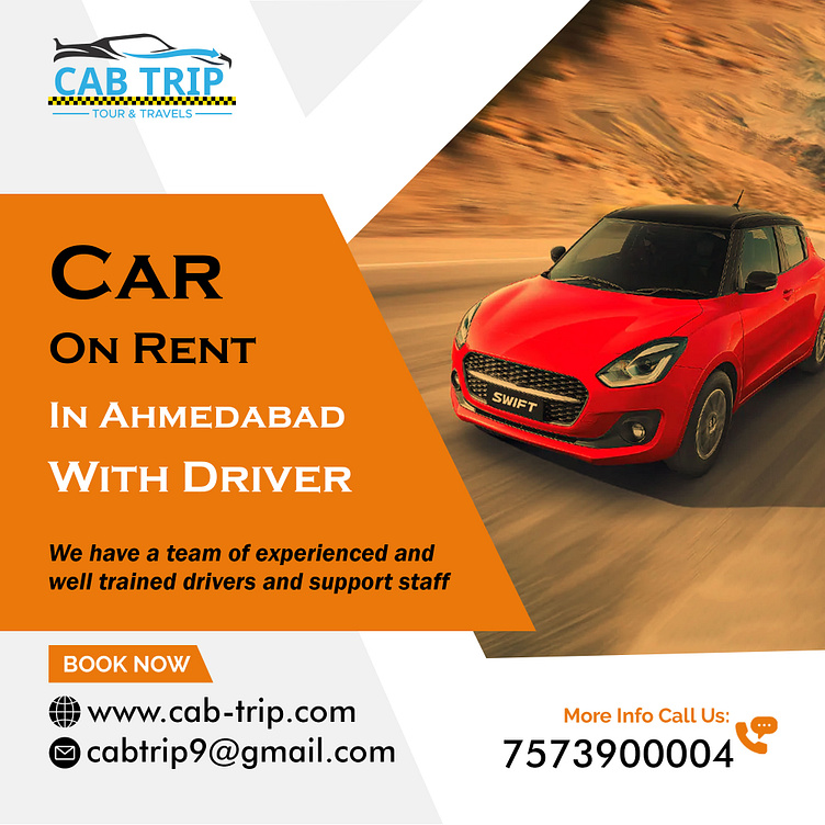 Car On Rent In Ahmedabad With Driver Cab Trip Travel by Cab Trip
