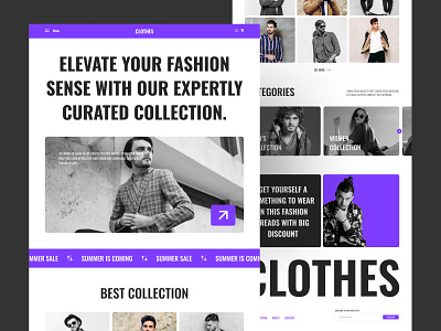 Fashion e-commerce web design clothing design e commerce e shop fashion home page landing page online shopping online store outfit ui ux web design