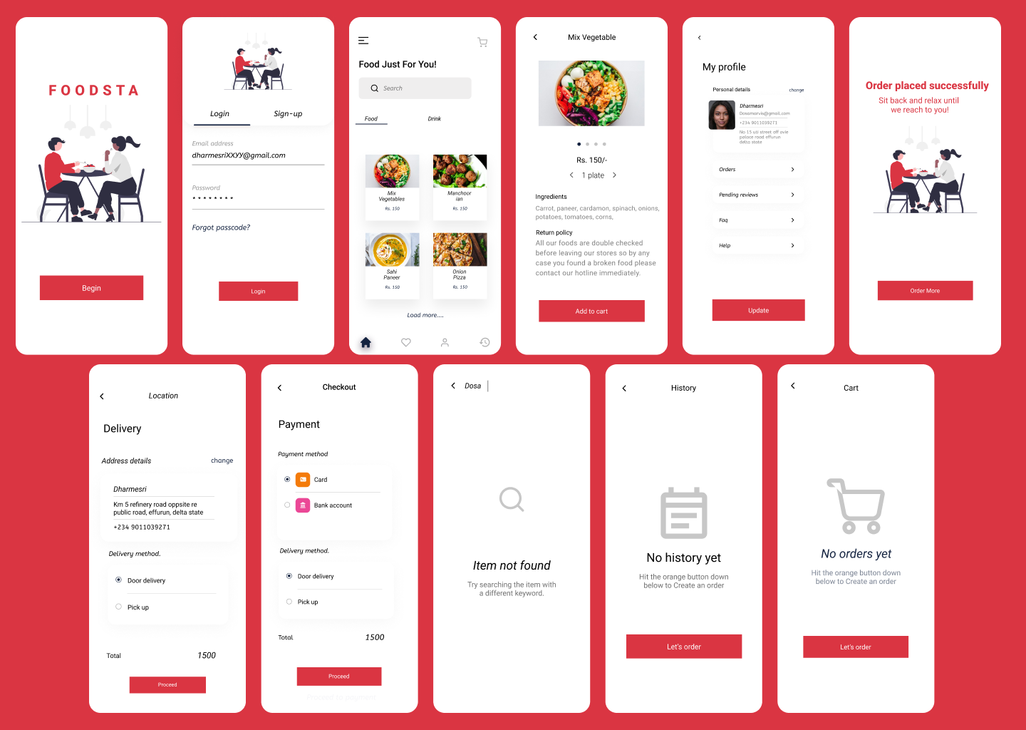 Foodapp UI by Zohaib Awan on Dribbble