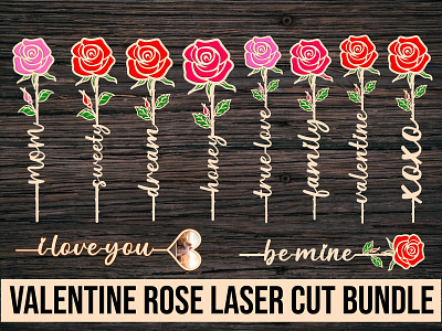 valentine rose laser cut bundle gift laser cut rose rose laser cut valentine gift valentine rose
