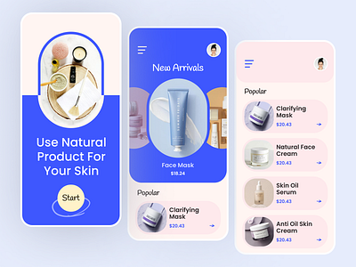 Beauty Product Online Store android ui design beauty product online store following hire me ios ui design minimal design new and noteworthy popular shot trendy design user experience user interface